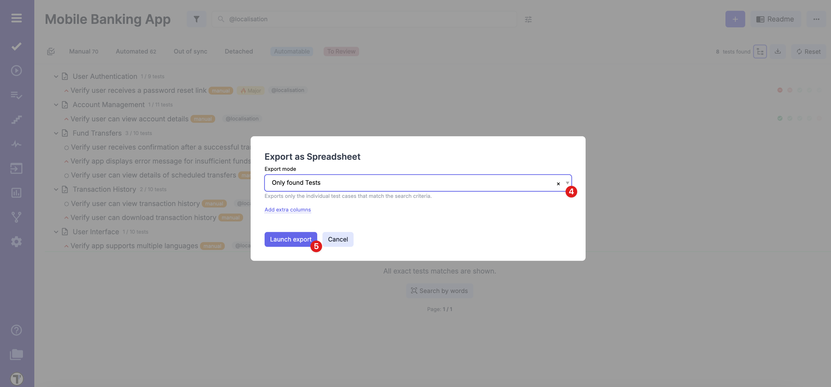 Launch export